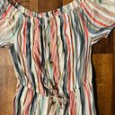 Blush Striped Button Down Hi/Low Dress Size 1X Photo 1