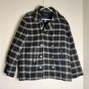 American Eagle  Jacket size Large Wool Blend Plaid Double Breasted Pea Coat Photo 0