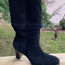 Franco Sarto  EMA Women Black Suede/Leather Mid Calf Boots Sz 9.5 Photo 3