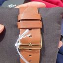 Coach Charles Gold Dial Brown Elliot Saddle Genuine Leather Band Strap Watch  Photo 5