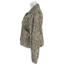 Christopher & Banks Snakeskin Print Jean Jacket Cream Gray Size Medium Photo 2