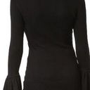 BCBGMAXAZRIA  Waverly Sweater Bell Sleeve Black Small Photo 1