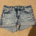 Daisy Embroidered Light Wash Jean Shorts Photo 0