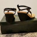 Ralph Lauren LAUREN  Reeta T-Strap Thong Wedge Sandals Size 8.5 Photo 2