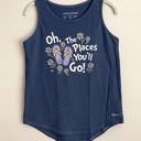 Life is Good  Womens Crusher Tank Top Oh The Places You'll Go Size Small Blue Photo 0