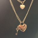 Juicy Couture New  2 tiered Heart Lock & Key Neckla Photo 2