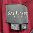 Kay Unger NEW  New York Burgundy to Deep Purple Ombré Sleeveless Wrap Dress Sz 10 Photo 11