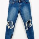 One Teaspoon  Freebird Low Rise Skinny Leg Knee Hole Distressed Jeans - 25 Photo 0