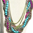 Stella & Dot Retired  Bamboleo Jade Turquoise Crystal  Necklace Retail $228 Photo 4