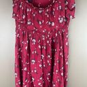 American Eagle  strapless red floral ruffle dress sz Large NWT Photo 0