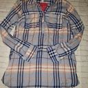 Isabel Maternity 𝅺NWT  Blue Plaid Long Sleeve Maternity Top XS Photo 0