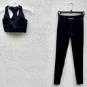 Bo and Tee  Racerback Sports Bra & High Rise Leggings Set Black Women's Size XS Photo 0