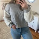 The Row all: grey cropped Sherpa-sleeved sweater Photo 2