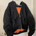 Missguided  Fanny Lyckman Reflective Puffer Jacket orange OVERSIZED US Size 6 Photo 2