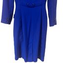 Teri Jon by Rickie Freeman Blue Wool Coat Dress Size 10 Photo 14