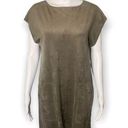 Wilfred Free Aritiza  Faux Suede Pocket Front Nori Shift Dress Size Small Photo 0