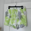 Free People Kelly Washed Tie Dye Lounge Shorts Size Large in Lime Green NWT Photo 1