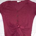 Tilly's White Fawn Burgundy top Photo 0