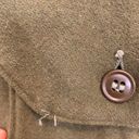 Green Wool Button Up Coat Size L Photo 8