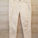 Free People {27}  Great Heights Frayed Hem Distressed Ripped Jeans Creamy White Photo 0