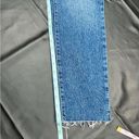 Good American  Good Classic Raw Hem High Waist Slim Jeans Blue940 Photo 7