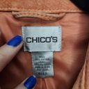 Chico's Vintage  pink suede 100% leather jacket size 2 large women's Photo 4