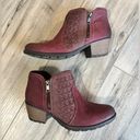 Earth Origins  Oakland Alexis Ankle Boots Merlot Red Leather 7.5 W Photo 4