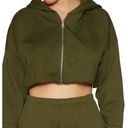 Naked Wardrobe cropped zip up hoodie sweatshirt Photo 0