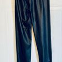 Kardashian Kollection  Womens Size Medium Ankle Leggings Black Shiny Stretch Photo 2