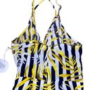 Luxxel  Romper Leaf Print Yellow Black White Stripe Women's Size Small Photo 4