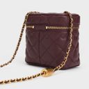 Charles and Keith  burgundy purse  Photo 5