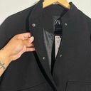 ZARA NWT  Black Wool Blend Oversized Bomber Jacket Size Small Photo 4