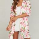 Show Me Your Mumu Brie Short Garden of Bloom Floral Kimono Robe One Size Photo 3