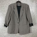 Houndstooth Savannah Women's Vintage Plus Size  Blazer - Size 22W - Preppy Twee Photo 0