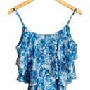 Show Me Your Mumu  Blue Quinn Ruffle Cold Shoulder Romper Size Small Photo 4