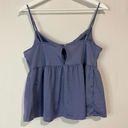 American Eagle  Outfitters Women's Blouse Tank Peplum Blue Size Small EUC Photo 6