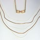 Monet  Vintage Gold Tone & Off White Enamel Multi Strand Retro Boho Necklace Photo 3