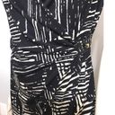 Tiana B Black & Cream Wrap Dress  w/ Studs NWOT Photo 3