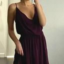 Indah / Revolve Tahani Silk Backless Cowl Neck Mini Dress in Plum Photo 0