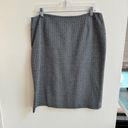 Anne Klein  Black White Geometric Wool Vintage Womens Size 14 Pencil Knee Length Photo 1