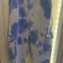 Charlotte Russe Blue Tie Dye Cargo Sweats  Photo 1