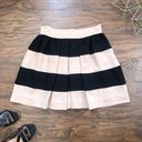 BCBGeneration  • Pleated Mini Skirt tan black stripe Dark Buff pockets full Photo 0