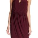 Laundry by Shelli Segal Shelli Segal Halter Jersey Dress Cocktail MIDI NWT Maroon Wine Formal Short Gown Photo 2