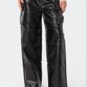 Edikted Faye Faux Leather Cargo Pants Photo 3