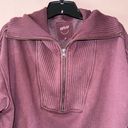 Aerie Burgundy Down To Earth Quarter Zip Oversized Pullover Size S NWOT! Photo 3