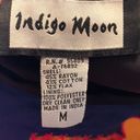 indigo. Moon Art to Wear Jacket Glass Bead Buttons size M Photo 4