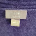 J.Jill  Purple 100% Cashmere Open Front Ribbed Women's Cardigan Size Large Photo 1