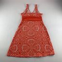 Patagonia  Coral Batik Printed Jersey Knit Sun Dress S Photo 5