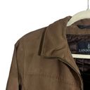 London Fog  Women's Sz S Petite All Weather Faux Suede Jacket Drawstring Waist Photo 5