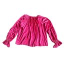 Ramy Brook  Maty Balloon Sleeve Blouse Top Shirt Flowy Fringe Size Large NWT Photo 7